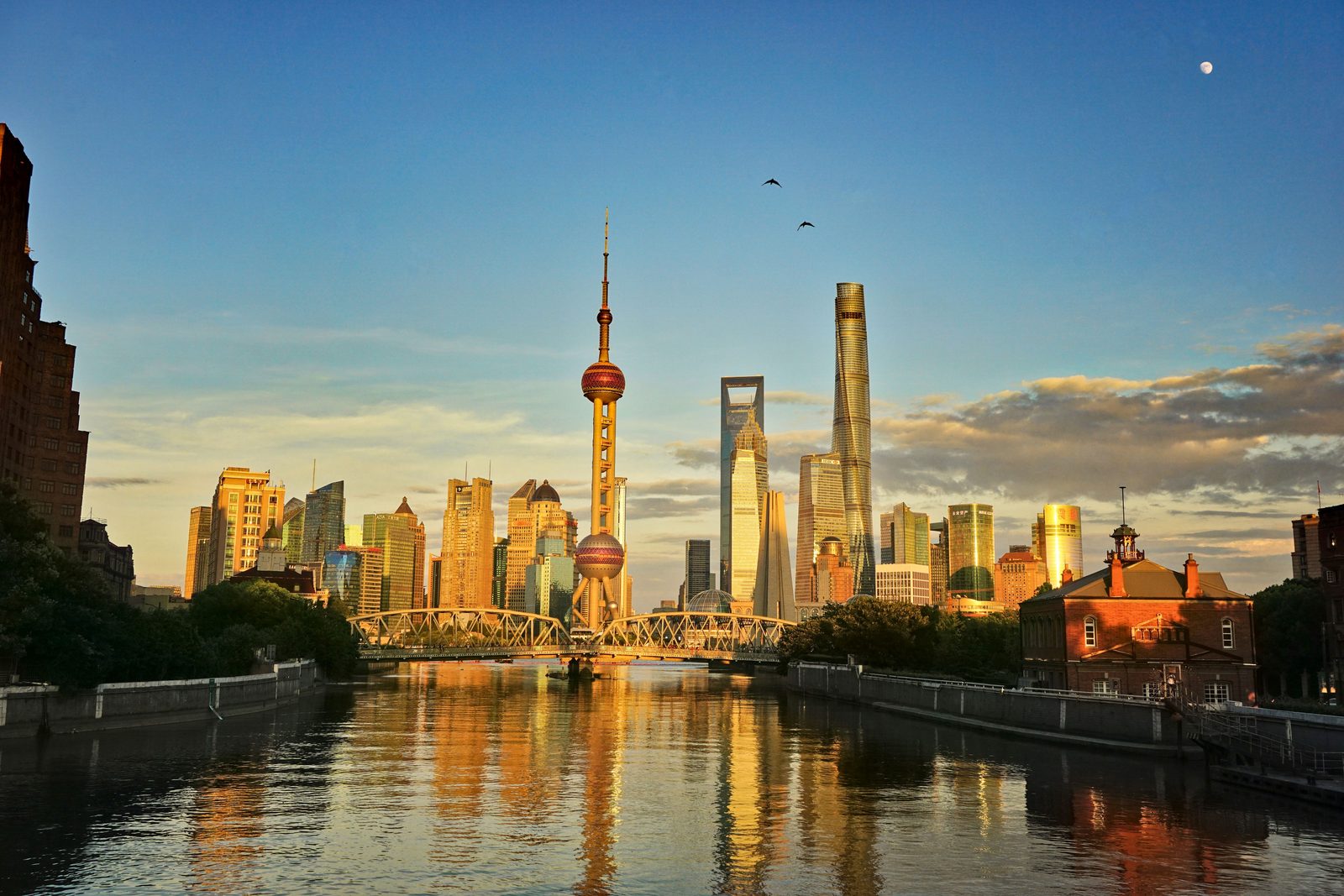 Shanghai skyline for WFOE set up China